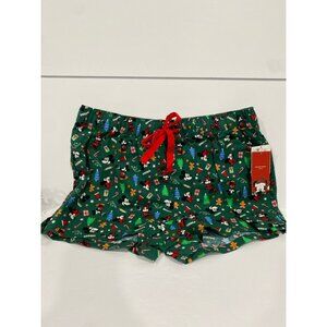 Old Navy Disney Mickey & Minnie Mouse 100% Cotton Flannel Pajama Shorts Sz Med